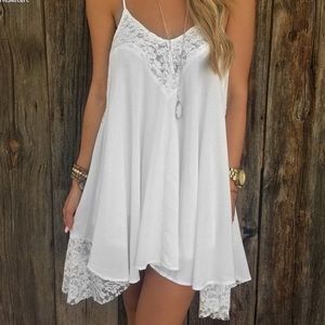 White lace babydoll dress